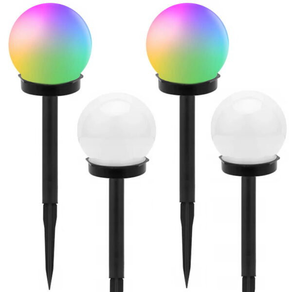 RGB Led solar aiavalgustid, 4tk komplektis