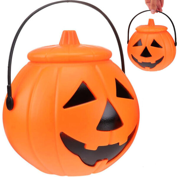 Kõrvitsakujuline ämber Halloweeniks