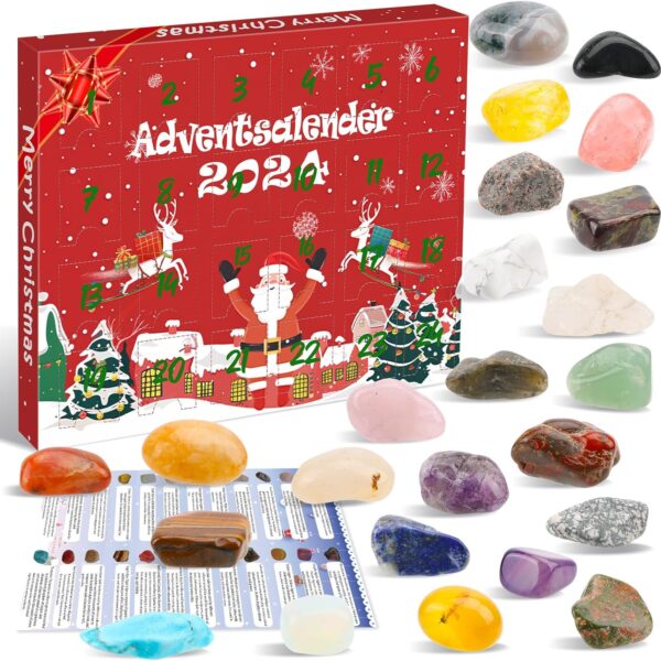 Advendikalender kristallide ja kalliskividega