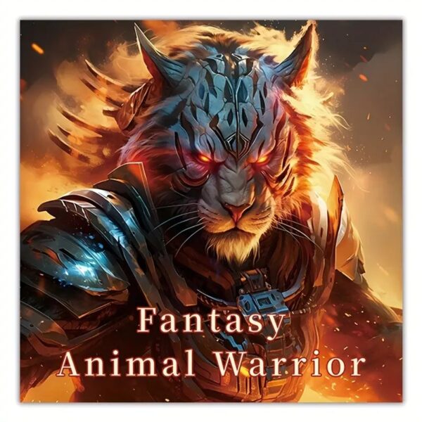 Värviraamat Fantasy Animal Warrior