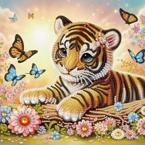 Teemanttikand Tiiger, 30x30cm
